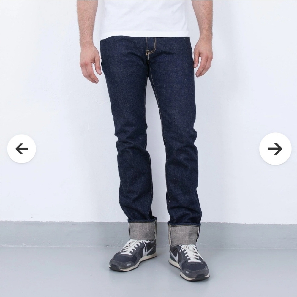 Iron Heart 18oz Vintage Selvedge Denim Slim Tapered Cut Jeans - Indigo